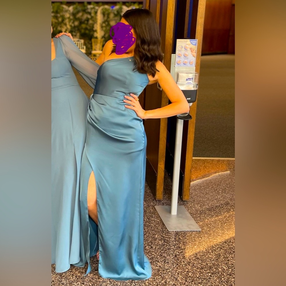 Azazie Maron Dress in Bermuda - Picture 9 of 11